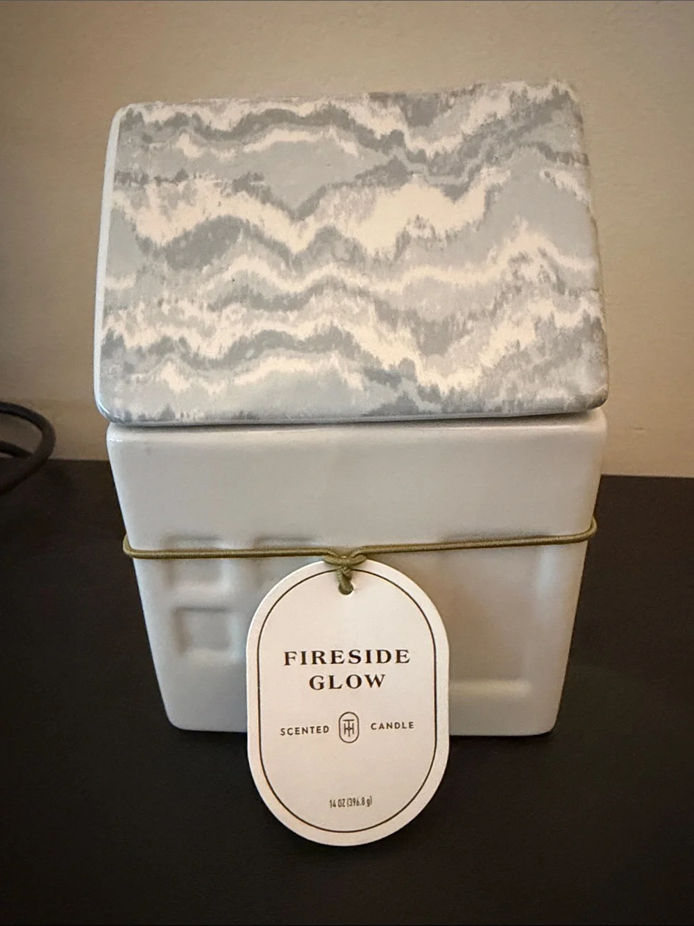 Ceramic House Candle Jar - Fireside Glow